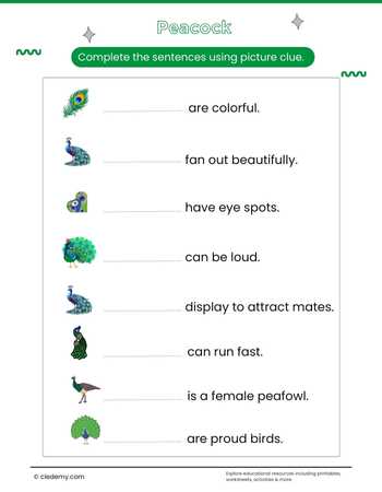 Complete Sentence Peacock