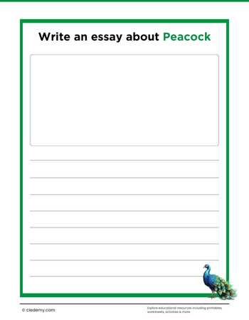 Write an Essay About Peacock