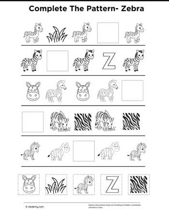 Complete the Pattern- Zebra