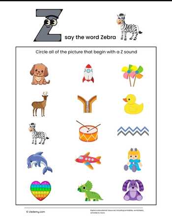 Circle the Picture- Zebra