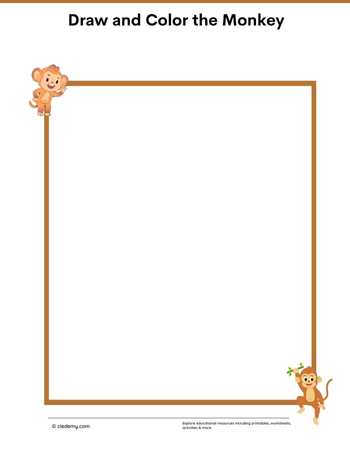 Draw and Color the Monkey