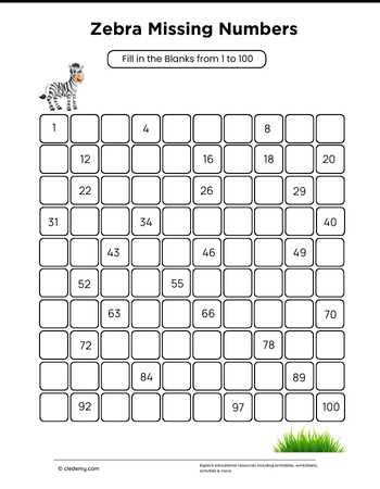 Zebra Missing Numbers