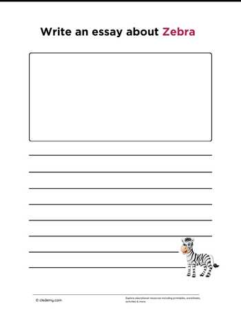 Write an Essay About Zebra