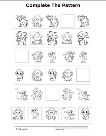 Complete The Pattern- Monkey