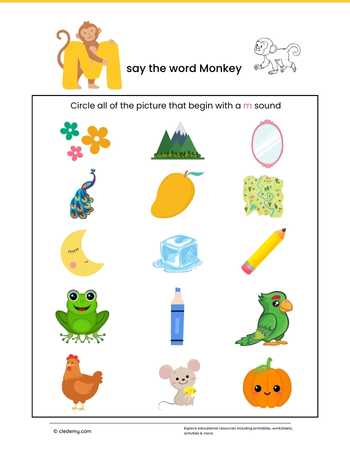 Circle the Picture- Monkey