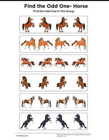 Find the Odd One- Horse
