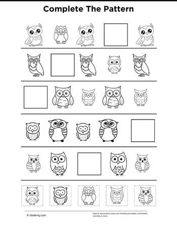 Complete The Pattern- Owl