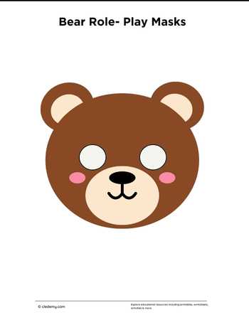 Bear Role- Play Masks