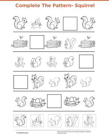 Complete The Pattern - Squirrel