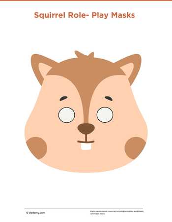 Squirrel Role- Play Masks