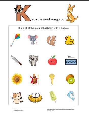 K Say the Word Kangaroo