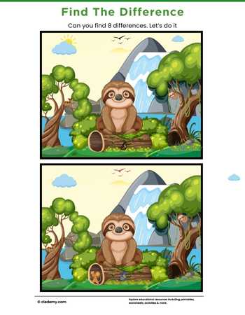 Find the Difference- Sloth