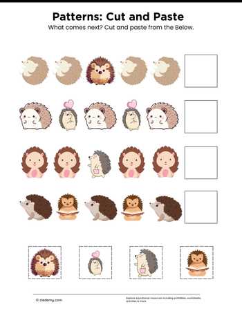 Patterns: Cut and Paste- Hedgehog