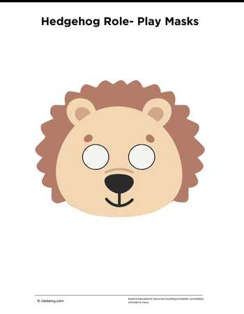 Hedgehog Role- Play Masks