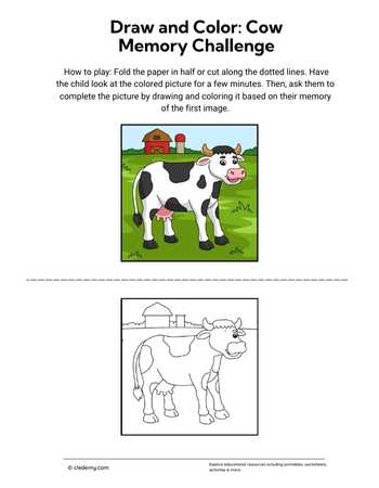 Draw and Color: Cow Memory Challenge