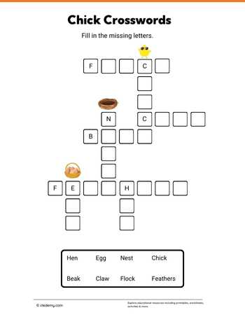 Chick Mini Crosswords Puzzle