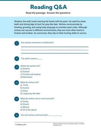 Read and Answer- Wolf