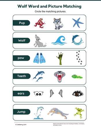 Wolf Word and Picture Matching