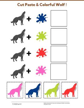 Cut Paste & Colorful Wolf