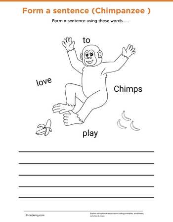 Form a sentence (Chimpanzee)