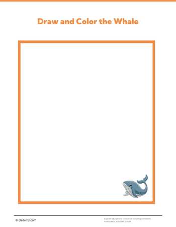 Draw and Color the Whale