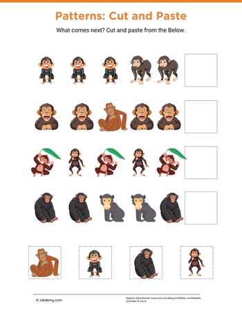 Patterns: Cut and Paste- Chimpanzee