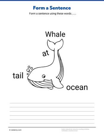 Form a sentence (Whale)