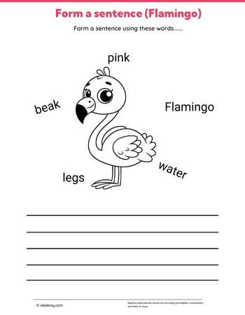 Form a sentence (Flamingo)