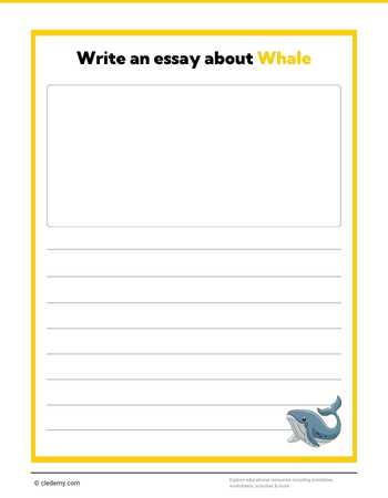 Write an Essay About Whale