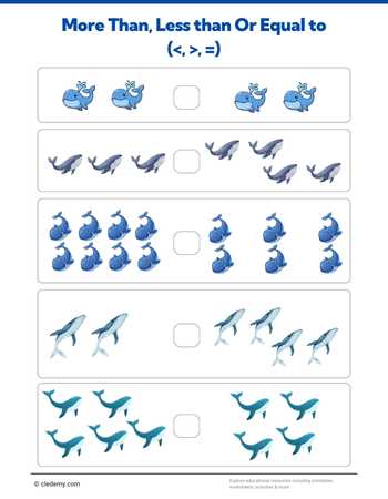 More Than, Less than Or Equal to - Whale