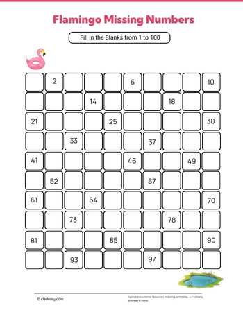 Flamingo Missing Numbers