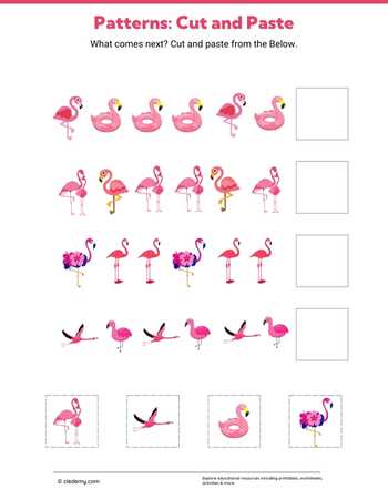 Patterns: Cut and Paste- Flamingo