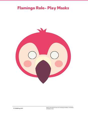 Flamingo Role Play Masks