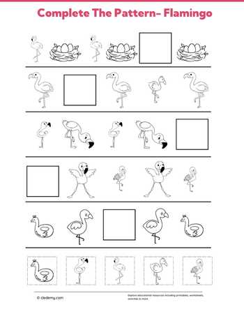 Complete The Pattern Flamingo