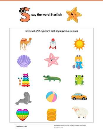 Circle the Picture- Starfish