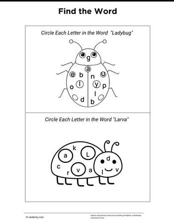 Find the word- Ladybug