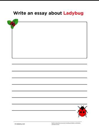 Write an Essay About Ladybug