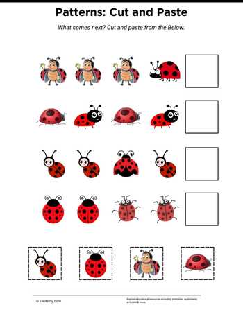 Patterns: Cut and Paste Ladybug