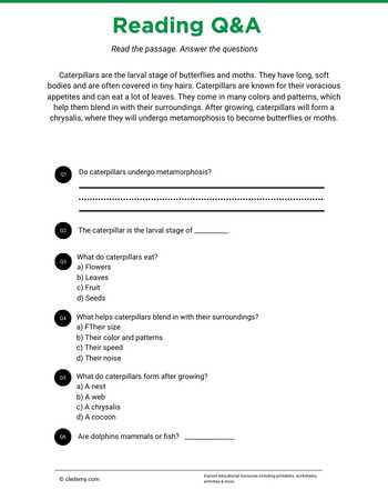 Read and Answer- Caterpillar