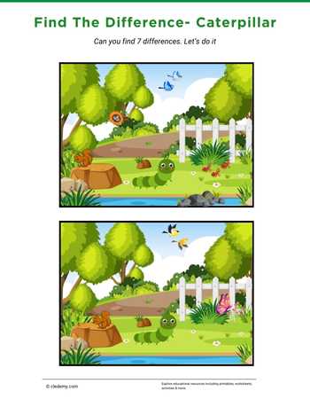 Find The Difference- Caterpillar