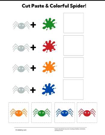 Cut Paste and Colorful Spider