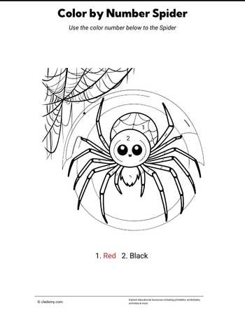 Color by Number Spider
