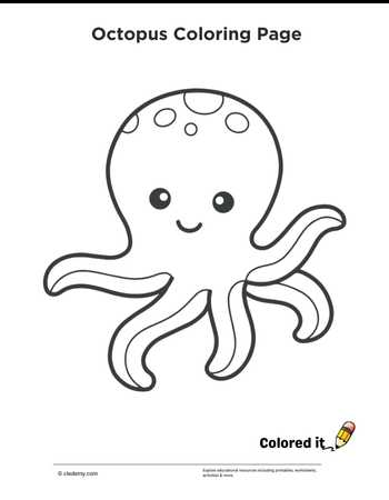 Octopus - Coloring Page