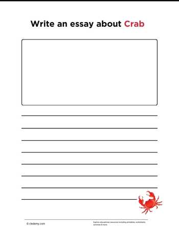 Write an Essay About Crab