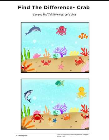 Find the Difference- Crab