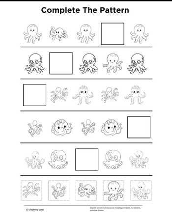 Complete The Pattern- Octopus