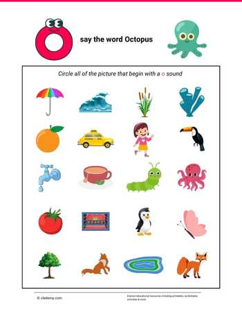 Circle the Picture- Octopus