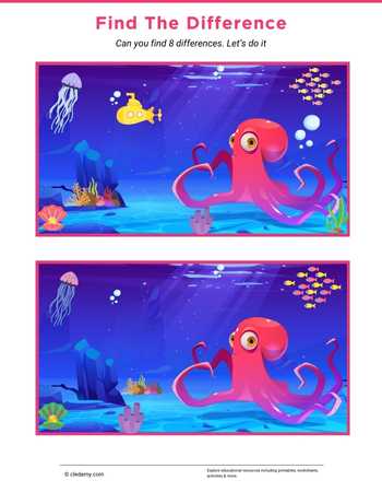 Find The Difference- Octopus
