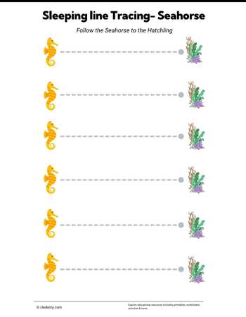 Trace Horizontal Line-Seahorse