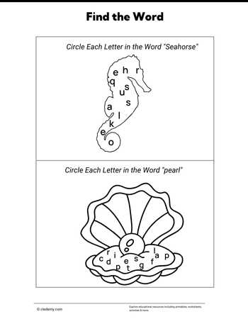 Find the word- Seahorse